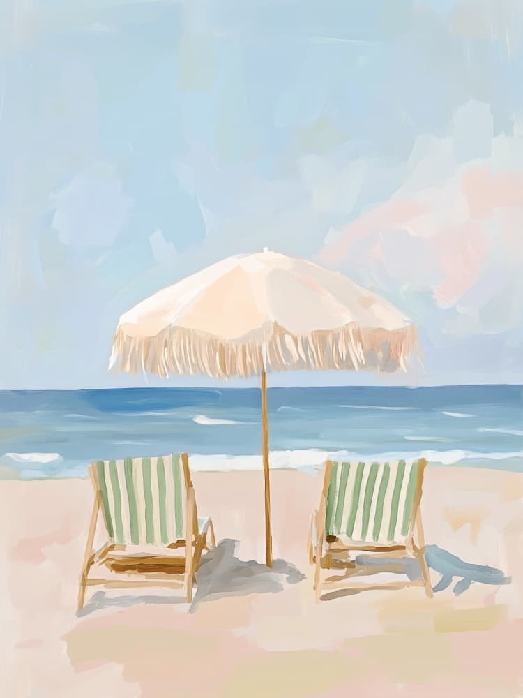 Serene Beach Day by Kathrin Pienaar — canvas wall art