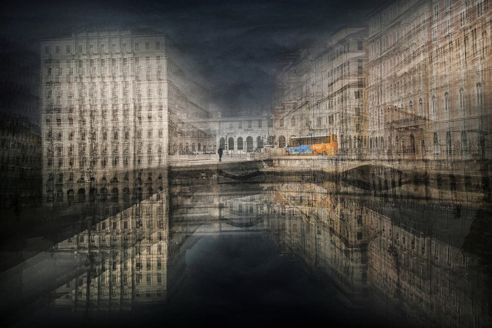 Moody Urban Reflections by Damijan Sedevcic — canvas wall art