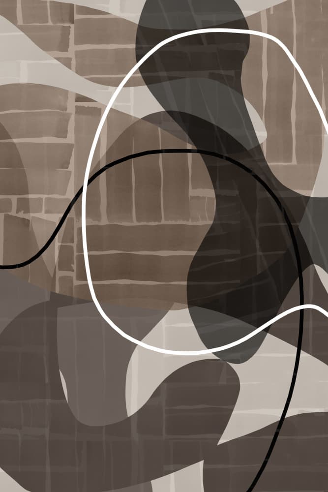 Earthy Abstract Curves by cartissi — canvas wall art