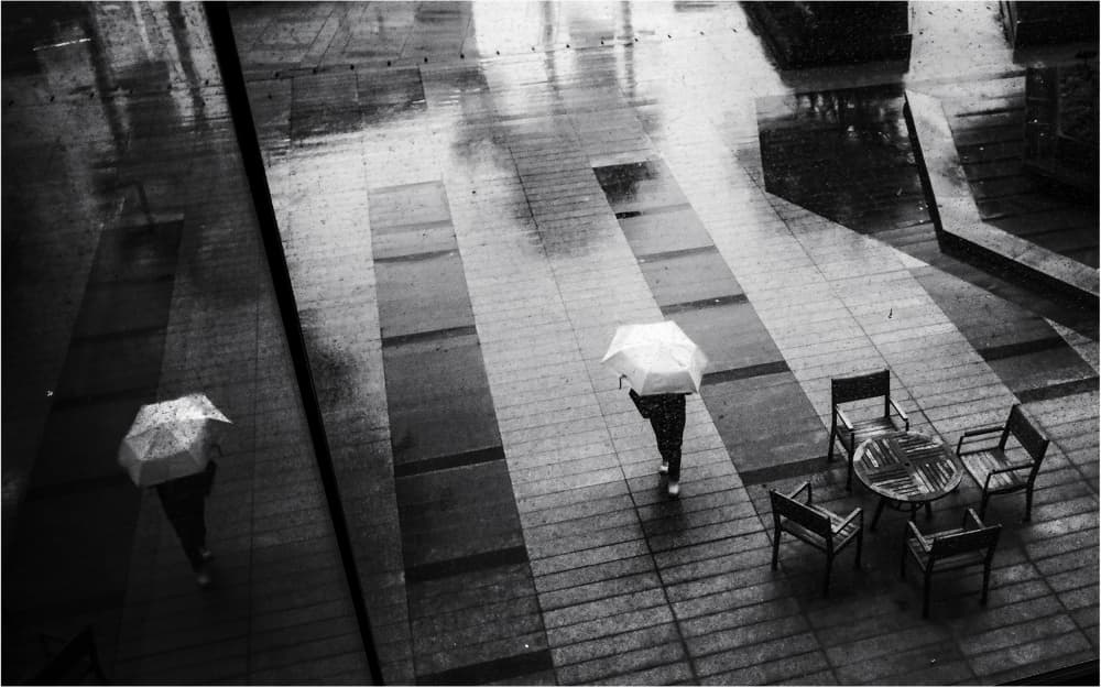 Rainy City Umbrellas by Parole Kim — canvas wall art