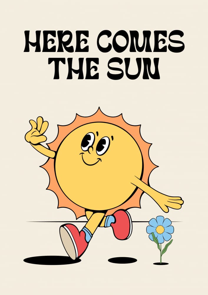 Here Comes The Sun by Alina Shulhouskaya — canvas wall art