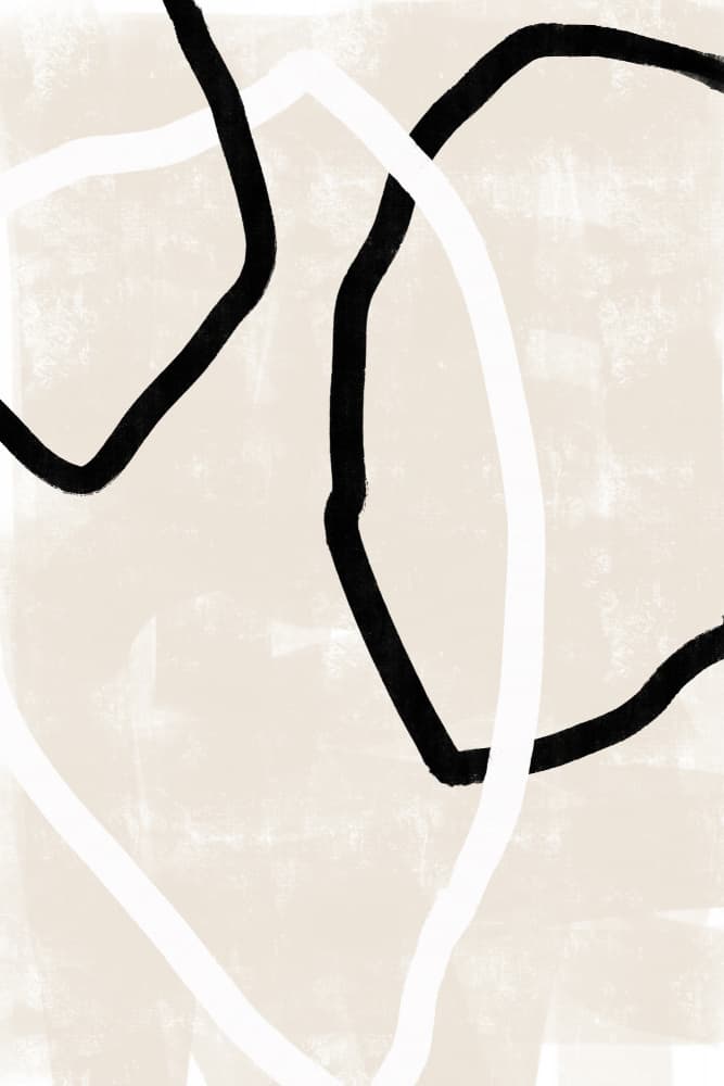 Curved Lines Dance by uplusmestudio — canvas wall art