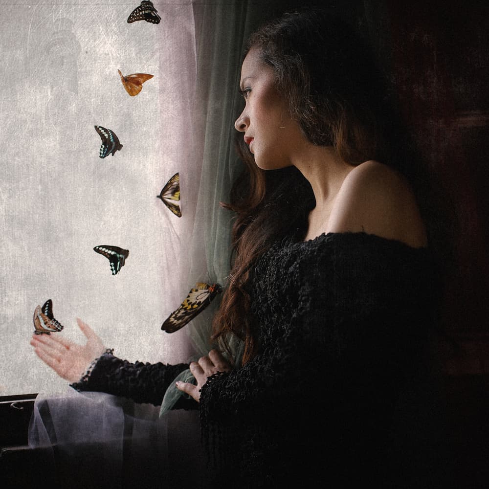 Dreaming With Butterflies by Abr Abe — canvas wall art