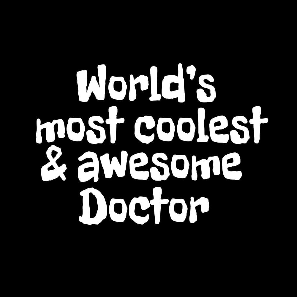 World's Coolest Doctor Text by Happie Eagle — canvas wall art