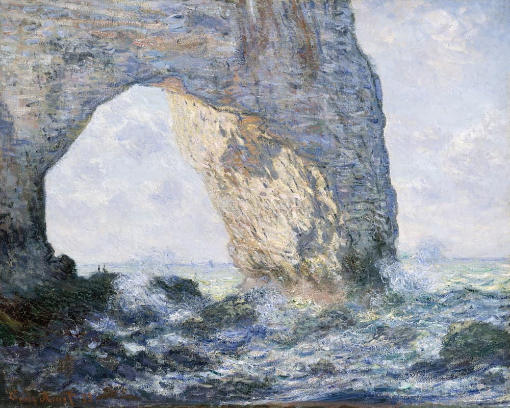The Manneporte (Étretat) (1883) by Claude Monet — canvas wall art