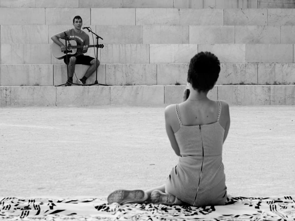 Acoustic Urban Performance by Jose A. Parra — canvas wall art
