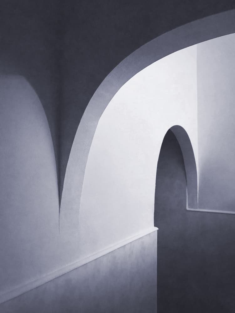 Serene Architectural Curves by Alexej Schulz — canvas wall art