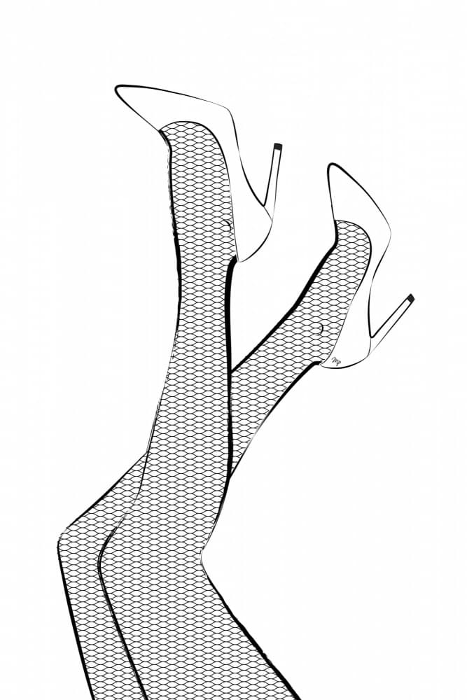 Sleek Stiletto Legs by Martina — canvas wall art