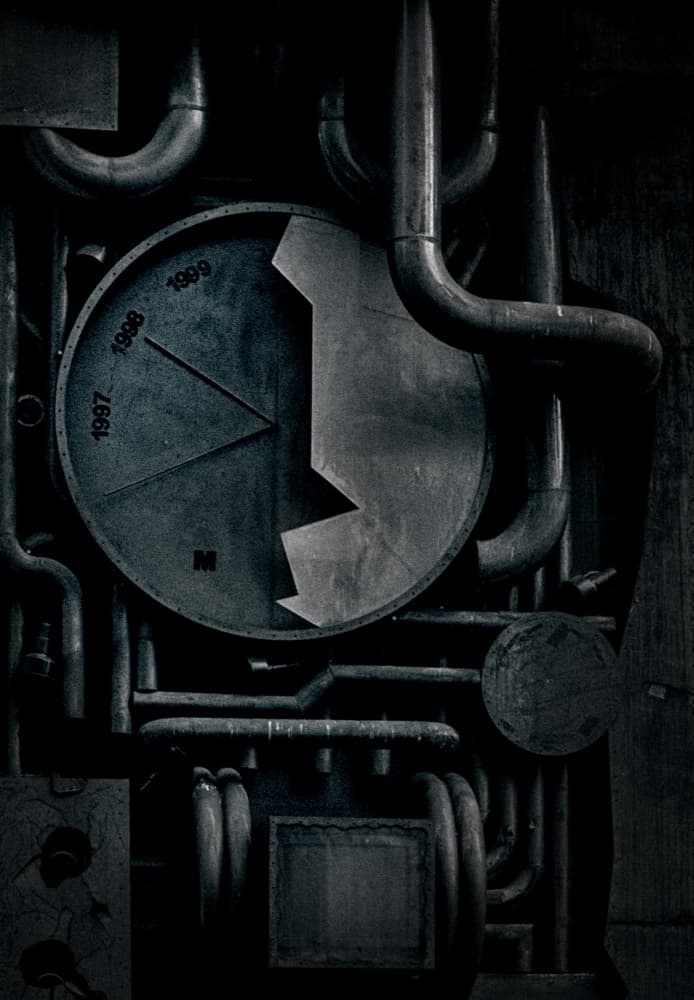 Vintage Industrial Clock by YASUTOSHI HONJO — canvas wall art