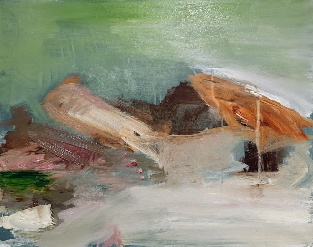 Abstract Coastal Serenity by Joackim Schou Dahle — canvas wall art