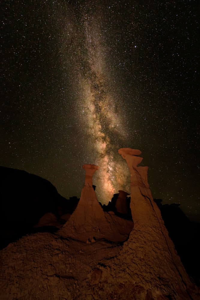 Milky Way Desert Rocks by Leechee Z — canvas wall art