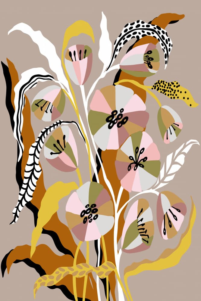 Modern Floral Abstract by Annick — canvas wall art