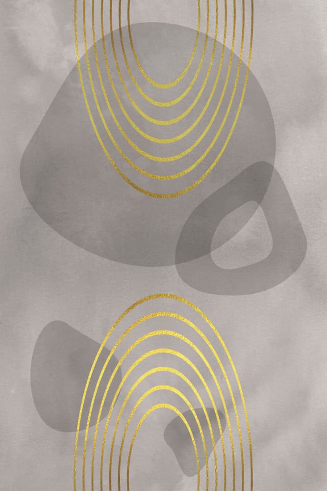 Abstract Gold Arches by Melanie Viola — canvas wall art