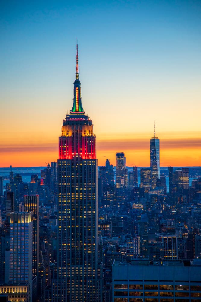 Empire State Sunset by Danny Gao — canvas wall art