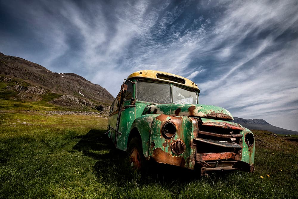 Abandoned Mountain Bus by Þorsteinn H. Ingibergsson — canvas wall art
