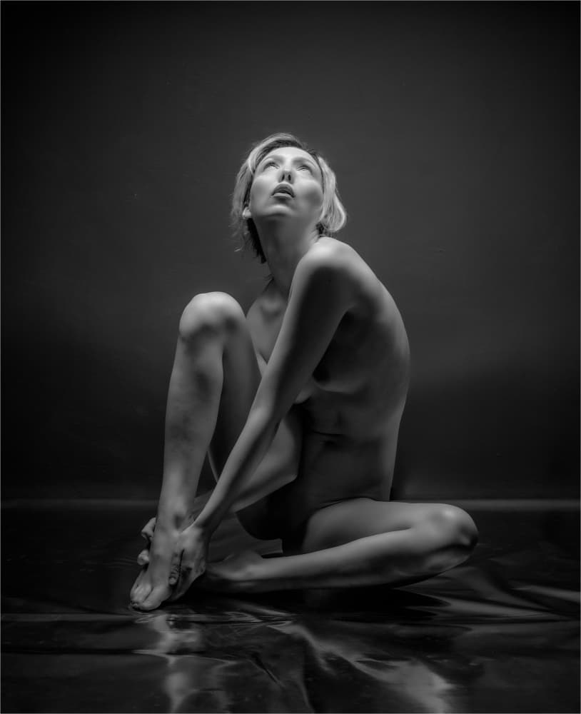 Pensive Nude Gaze by Colin Dixon — canvas wall art