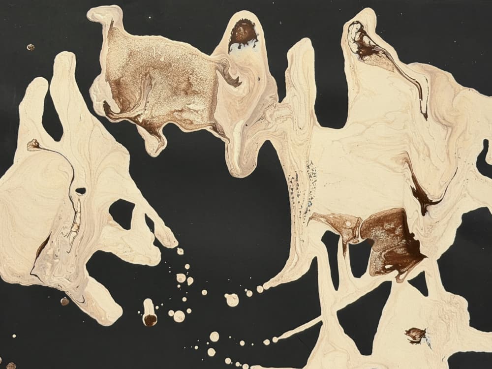 Fluid Mocha Swirl by Ferdos Maleki — canvas wall art