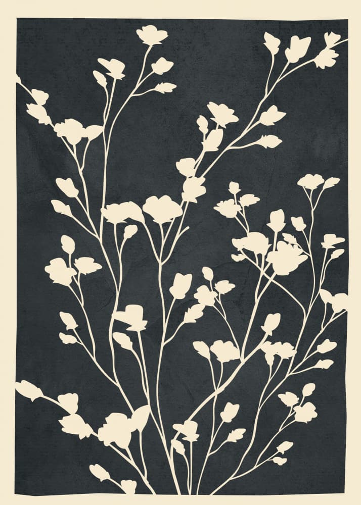 Elegant Dark Botanicals by Nadjaa — canvas wall art