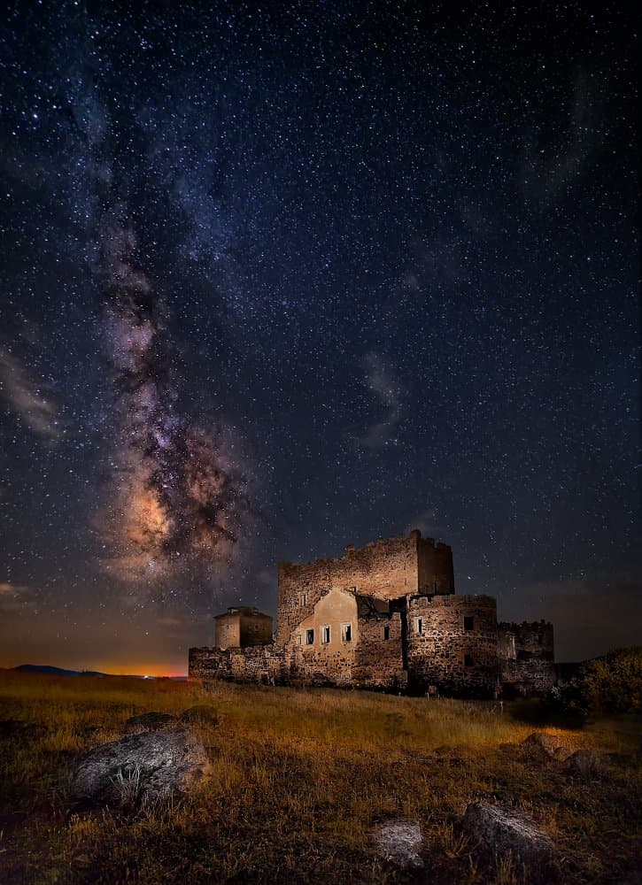 Cosmic Castle Night by César Vega Toledano — canvas wall art