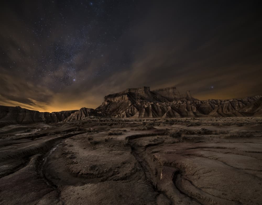 Starry Desert Night by INIGO CIA — canvas wall art