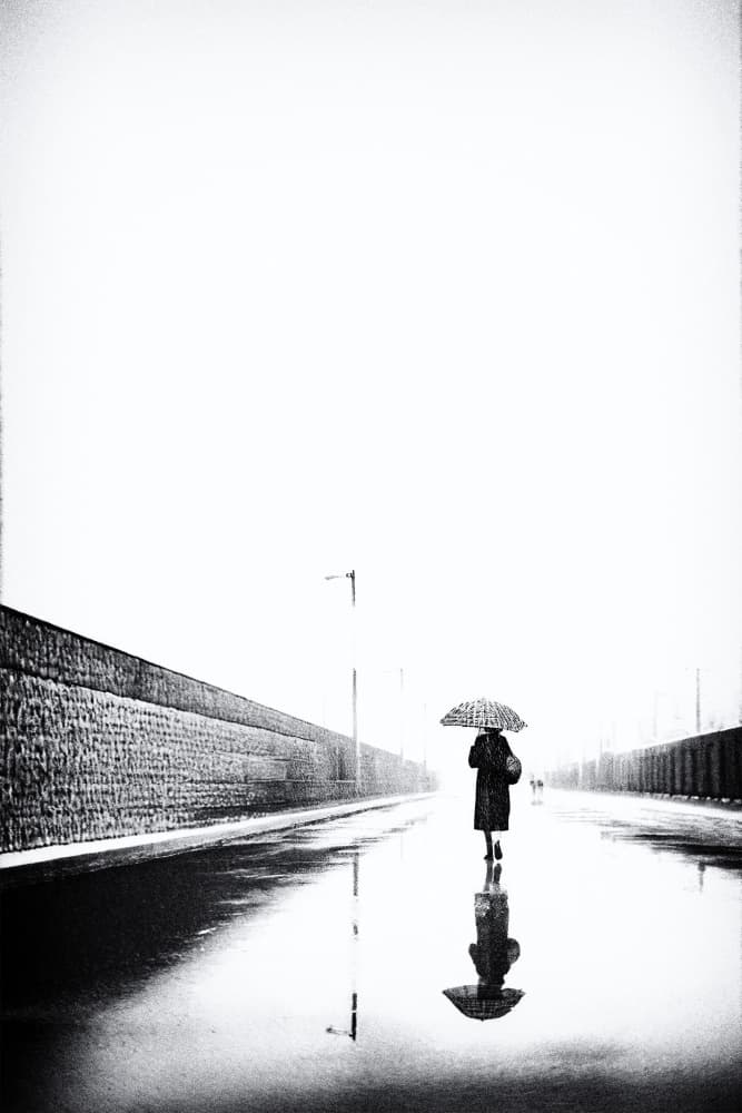 Solitary Rainy Walk by Parole Kim — canvas wall art