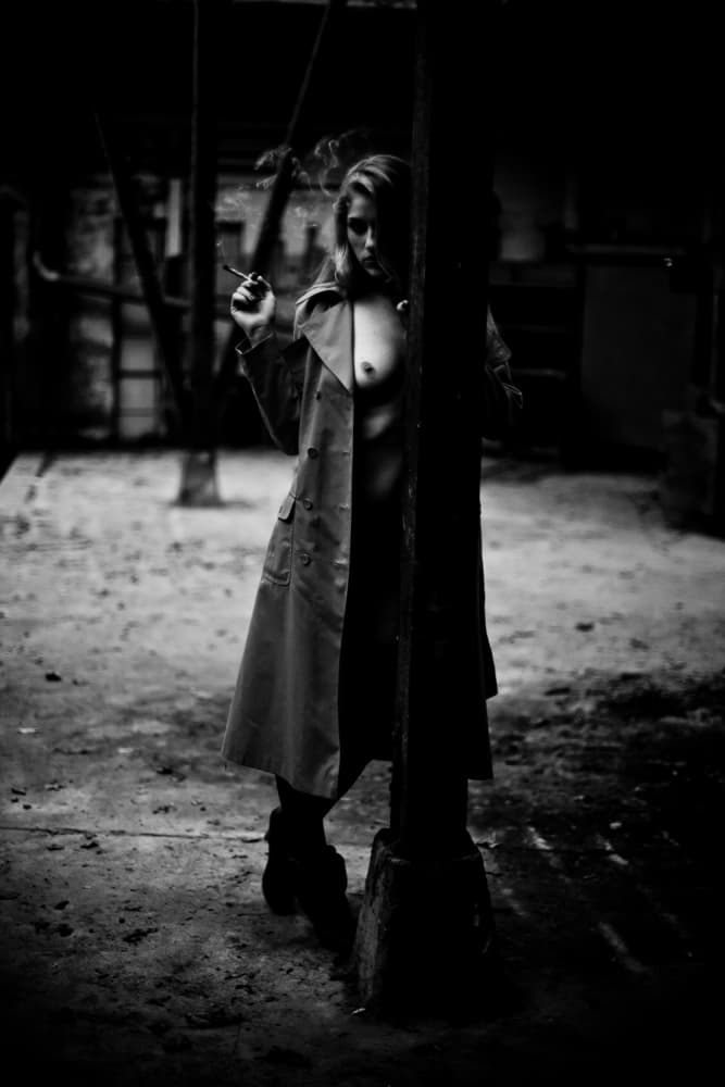 Trench Coat Allure by Erkan Camlilar — canvas wall art