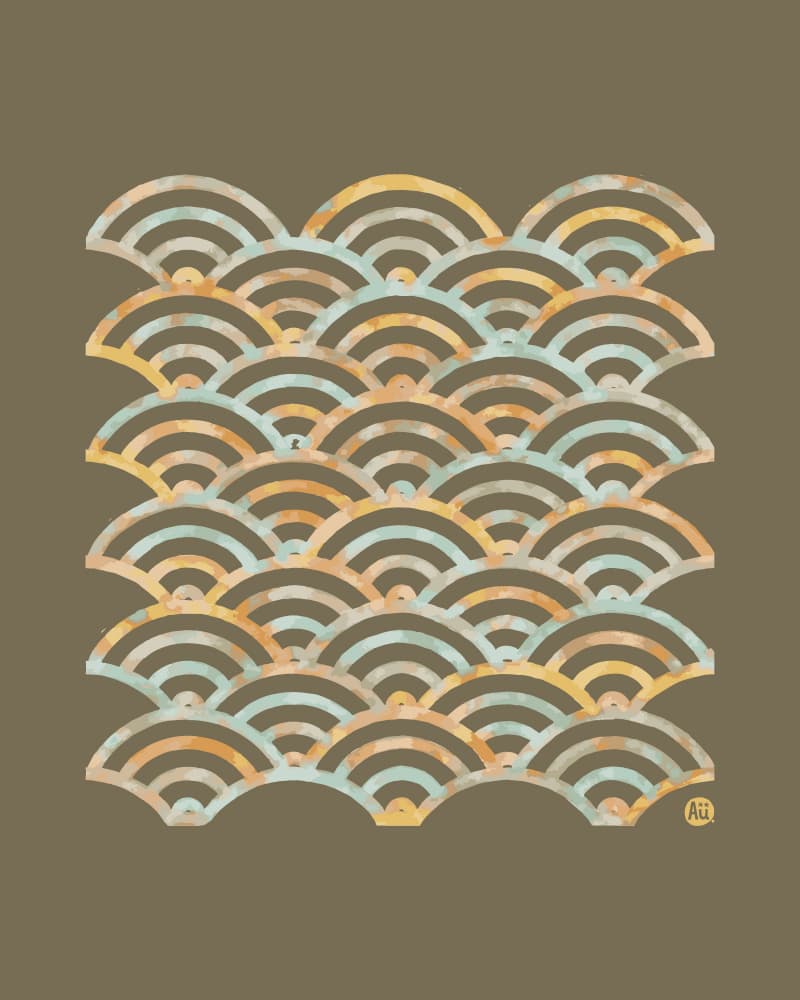 Subtle Japanese Waves by Aia Ueno — canvas wall art