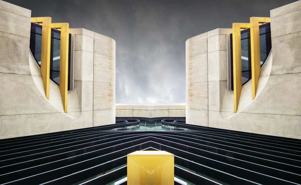 Modern Concrete Symmetry by Maurits De Groen — canvas wall art