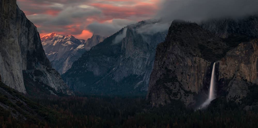 Yosemite Valley Sunset Falls by Rob Darby — canvas wall art