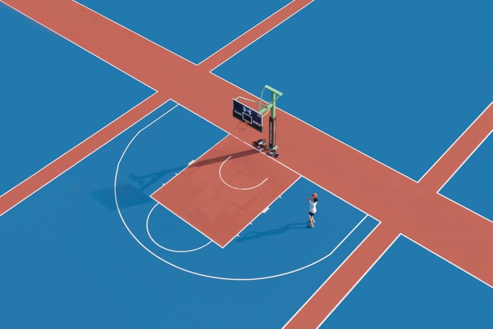 Vibrant Court Play by Yifan Wu — canvas wall art