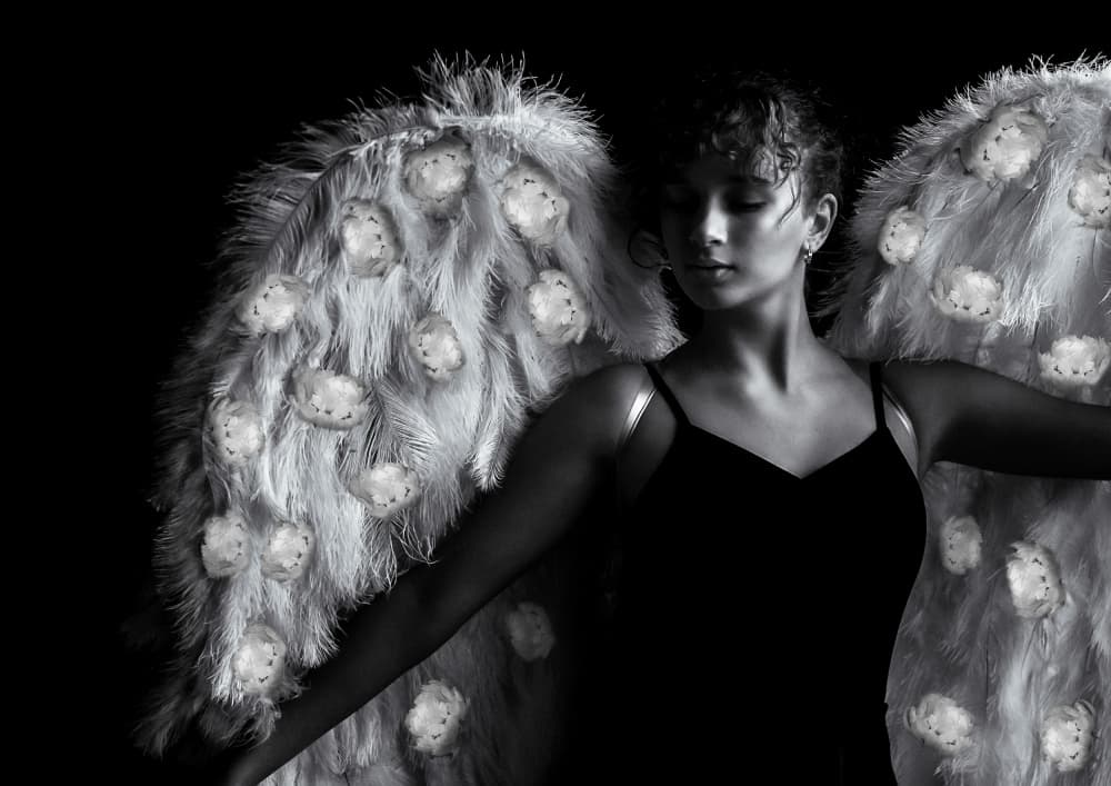 Angel With Luminous Wings by Katarina Holmström — canvas wall art