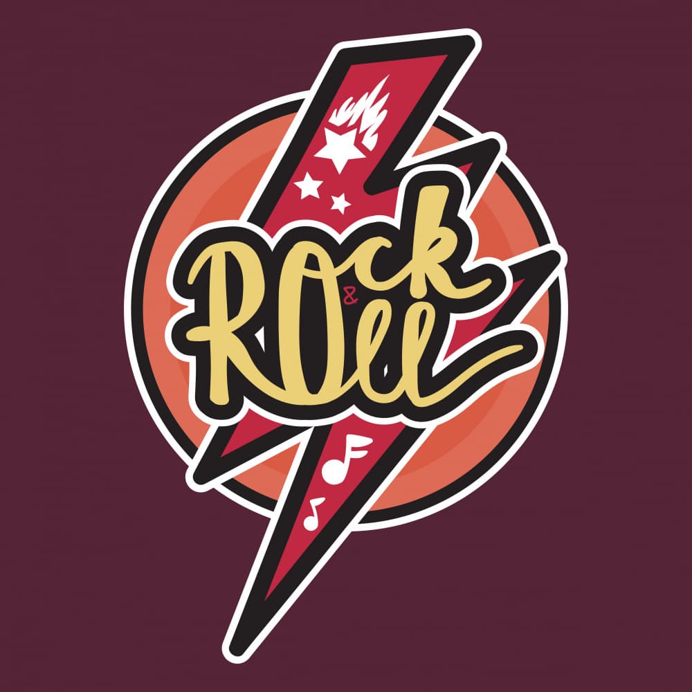 Rock And Roll Lightning by Marika Barsrsind — canvas wall art