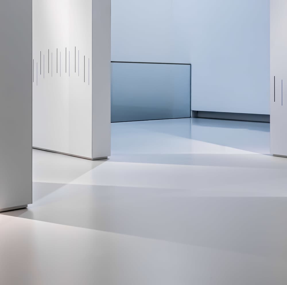 Clean Minimalist Interior by Markus Auerbach — canvas wall art