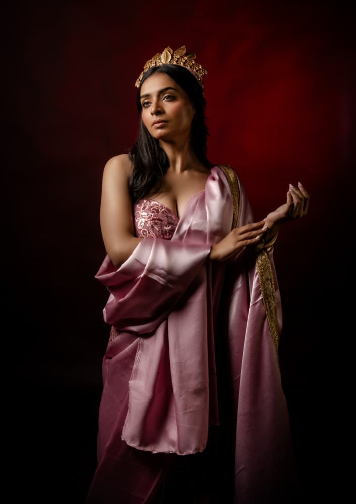 Regal Woman Portrait by PARTHA BHATTACHARYYA — canvas wall art