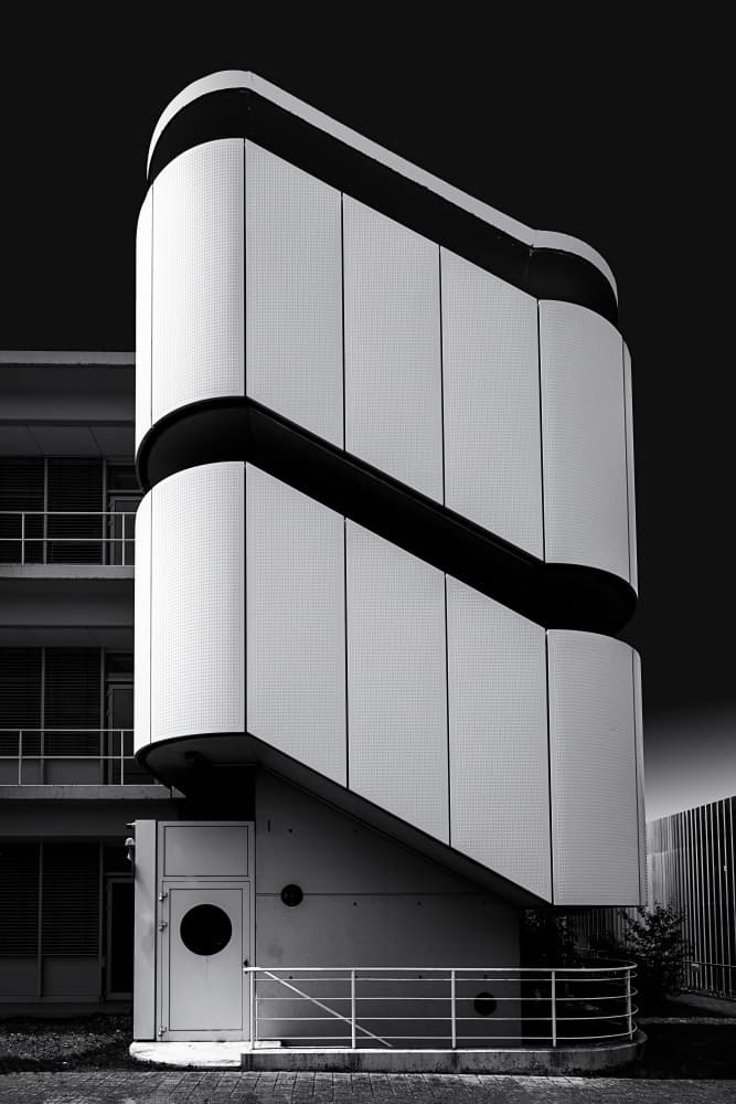 Curved Modern Architecture by Roland Weber — canvas wall art