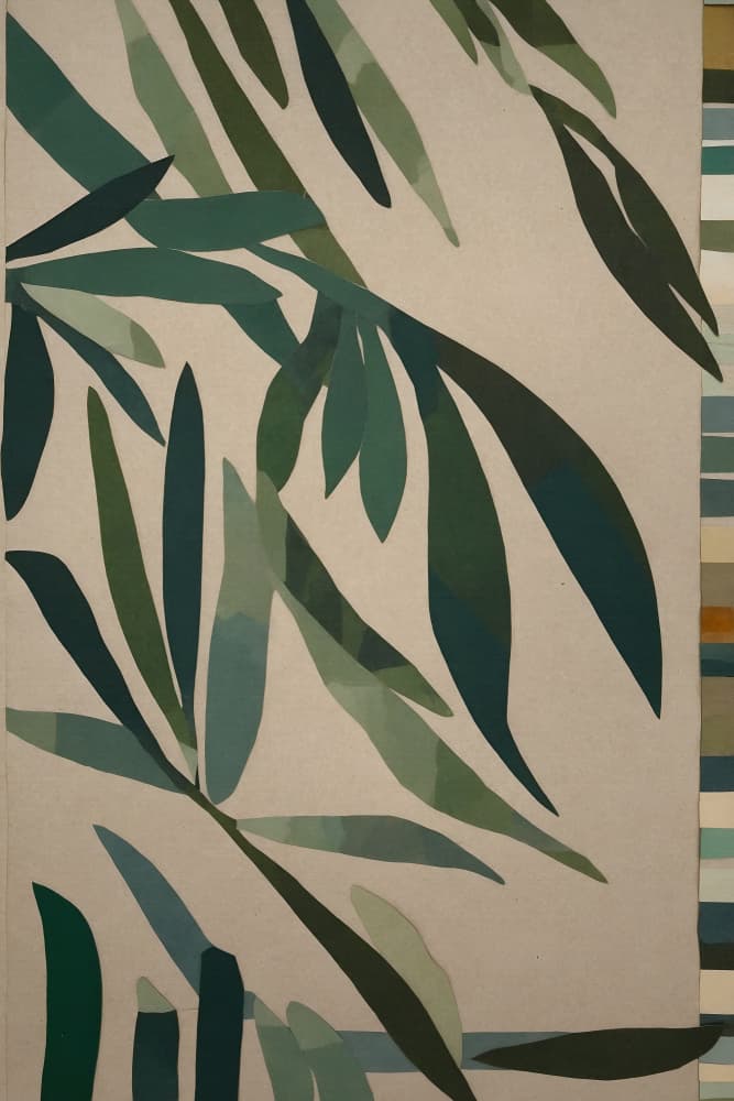 Leafy Mosaics by THE MIUUS STUDIO — canvas wall art