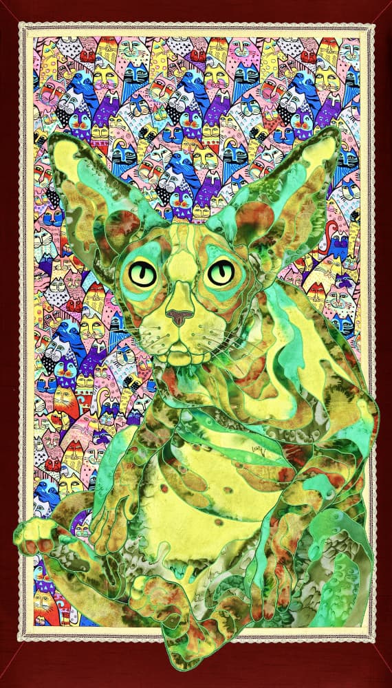 Vibrant Sphynx Cat by Kostyantin Malginov — canvas wall art