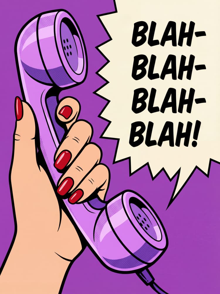 Blah Blah Retro Phone