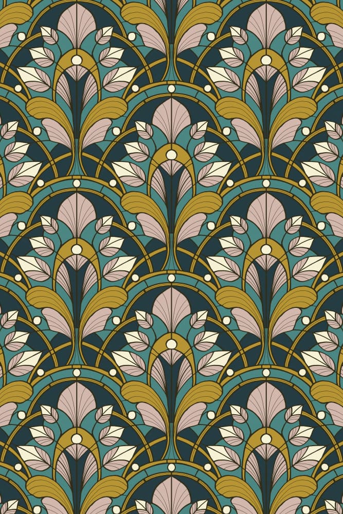 Elegant Art Deco Floral by Alexandra Weise — canvas wall art