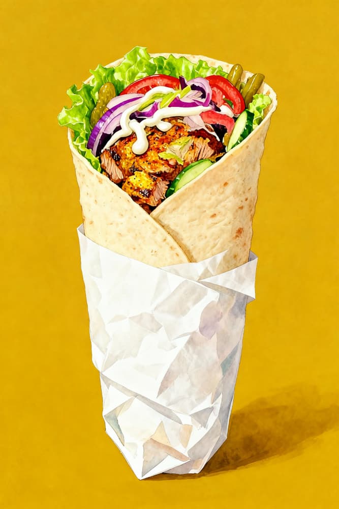 Fresh Shawarma Wrap by Neetesh Kumar — canvas wall art