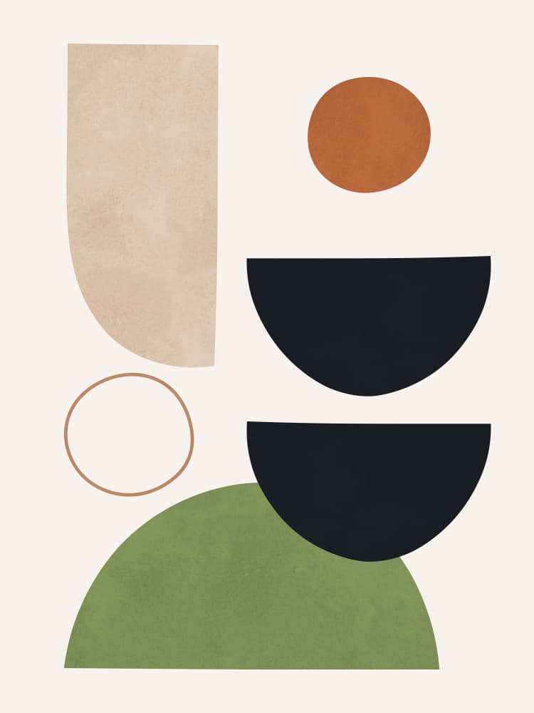 Geometric Earth Tones by Vitor Costa — canvas wall art