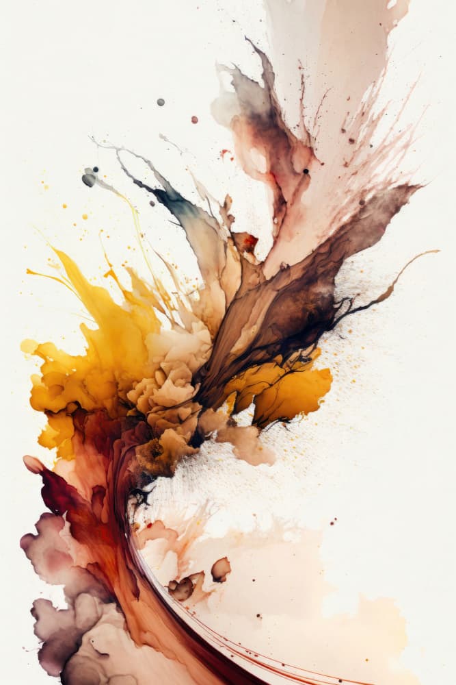 Golden Ink Bloom by Mauro — canvas wall art