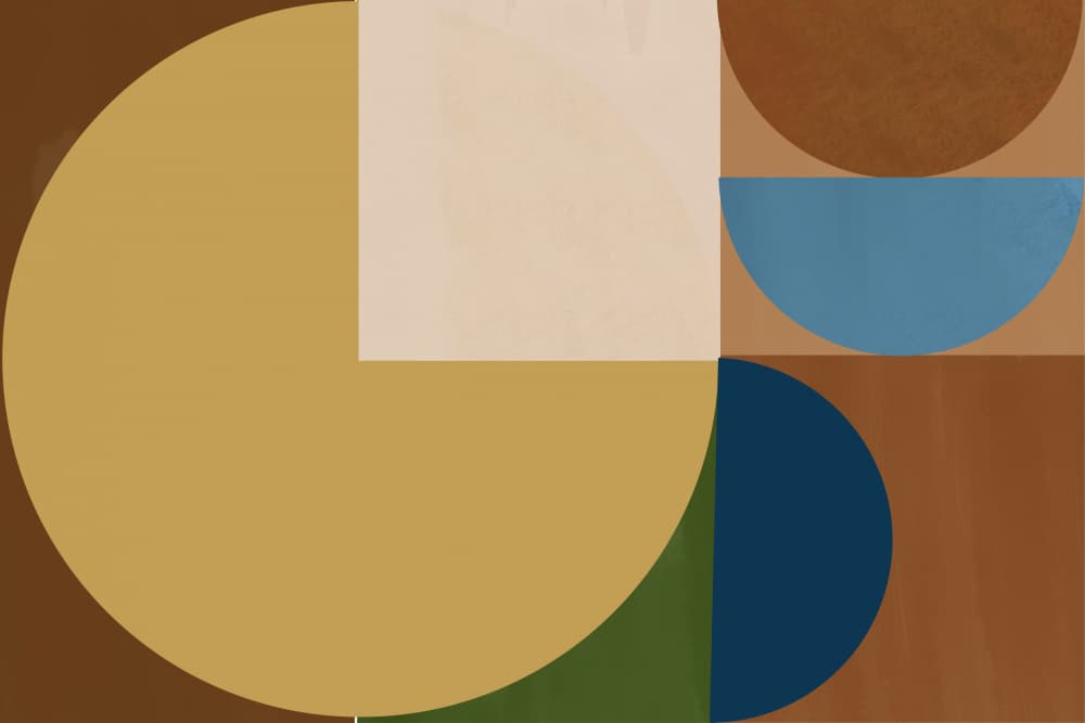 Earthy Geometric Shapes by Nilesh Kulkarni — canvas wall art