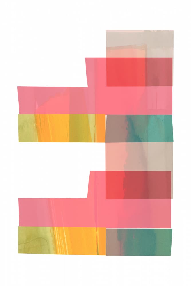 Vibrant Layered Shapes by cartissi — canvas wall art