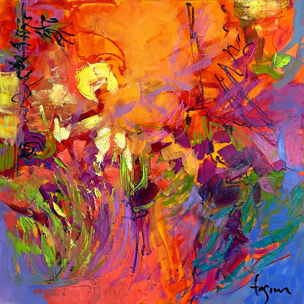 Vivid Sunburst by Dorothy Fagan — canvas wall art