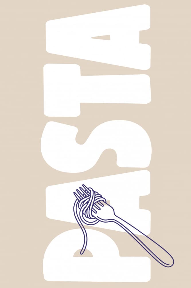 Pasta Fork Delight by Melloi Art Prints — canvas wall art