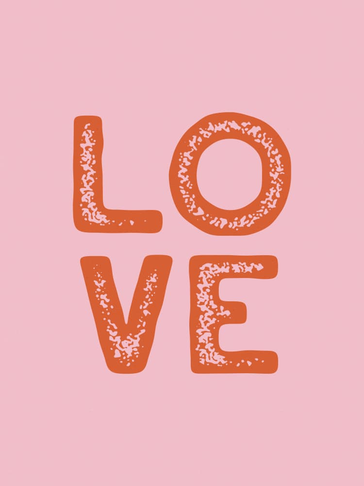 Bold Love Message by Treechild — canvas wall art