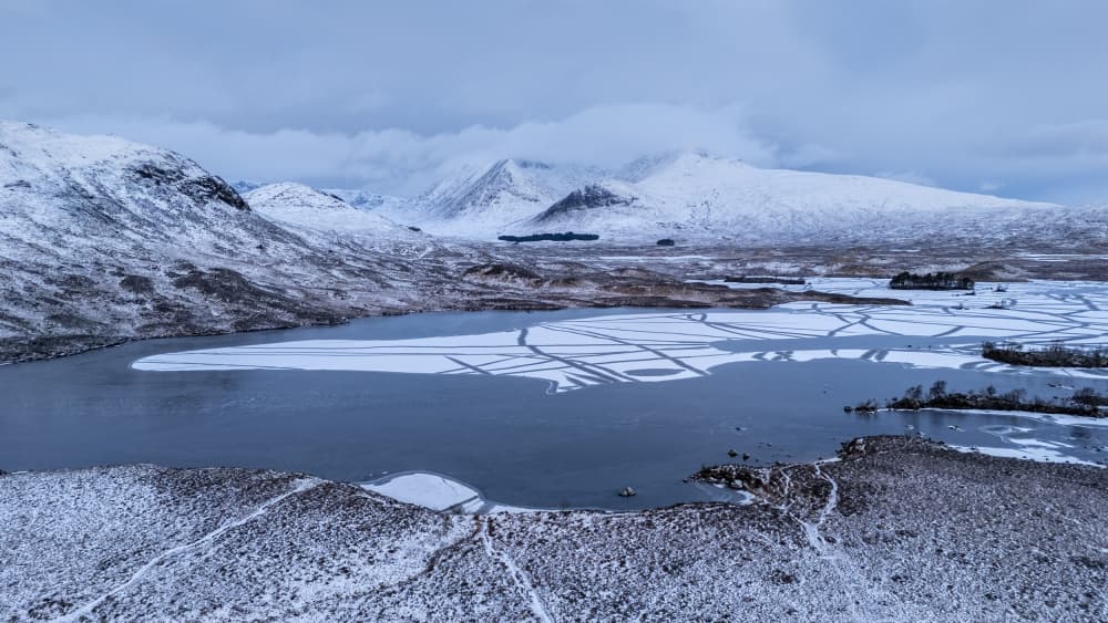 Frozen Mountain Lake by John Deakin — canvas wall art