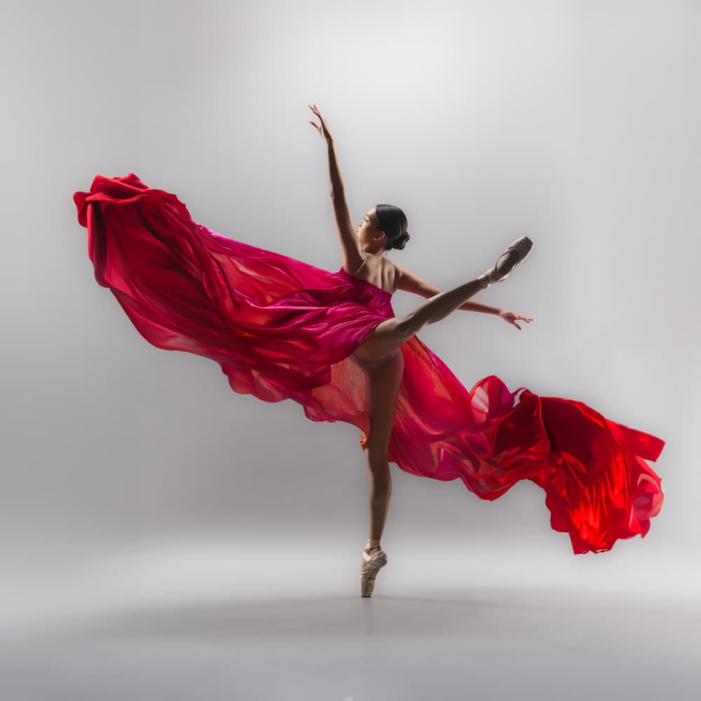 Graceful Red Ballet by Lisdiyanto Suhardjo — canvas wall art