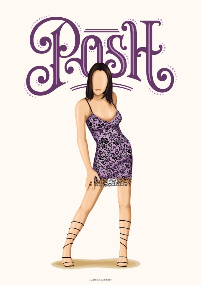 Posh Woman Fashion Illustration by Nour Tohme — canvas wall art